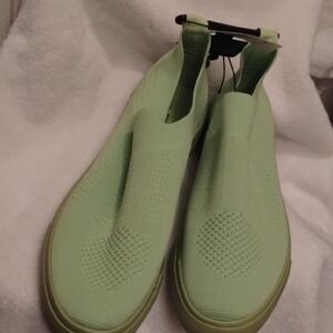 Mint Green Women's Slip-On Sneakers